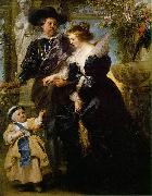 Peter Paul Rubens Rubens his wife Helena Fourment  and their son Peter Paul Spain oil painting artist